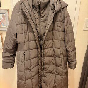 Cole Haan Signature Women’s Black Quilted Down Puffer Coat Hooded Size PXXL